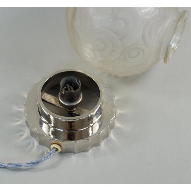 1930s Marius Sabino French Art Deco Table Lamp For Sale - Image 9 of 13