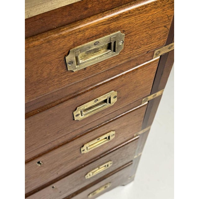 Campaign Chest of Drawers in Mahogany, 1800s For Sale - Image 14 of 18
