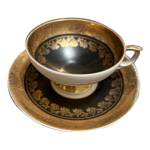Vintage Bavarian Demitasse Espresso Cup & Saucer, Turkish Coffee Cup