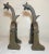 Pair Antique Bronze Patinated Cast Iron Stirrup Spur Western Cowboy Andirons For Sale - Image 11 of 12
