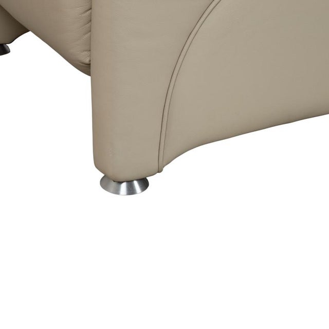 Animal Skin Himolla Cumuly 4215 Leather Armchair Beige Cream with Manual Reclining Function For Sale - Image 7 of 18