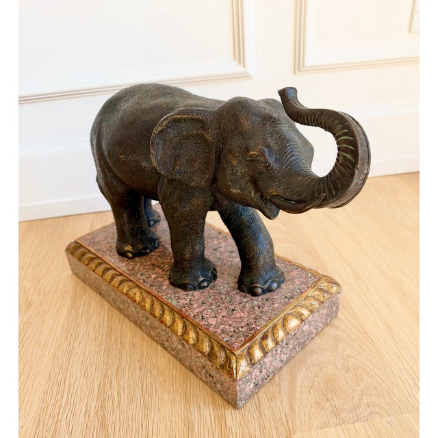 Late 20th Century Theodore Alexander Hand-Made Bronze Elephant ...