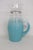 West Virginia Glass Company Turquoise Blendo Pitcher With Gold Accent 4911b For Sale - Image 4 of 17