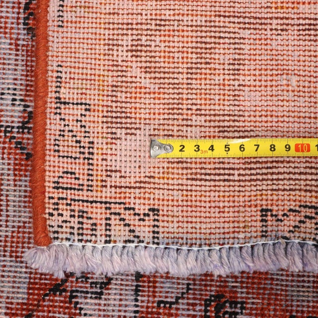 Red Vintage Turkish Large Knot Rug For Sale - Image 8 of 9