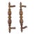 Pair of Monumental Cast Bronze Neoclassical Door Pull Handles For Sale