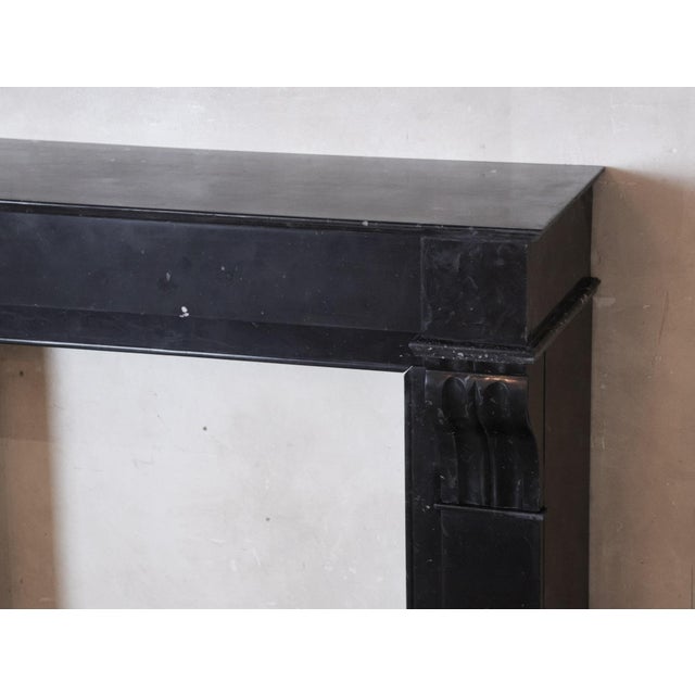 Stone Antique Dutch Black Marble Mantel Piece, 1890s For Sale - Image 7 of 11