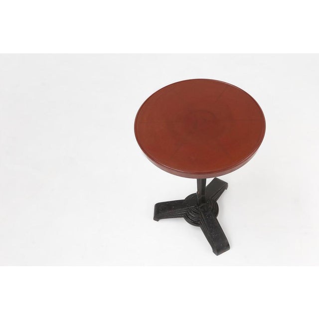 Cast Iron Bistro Table with Bakelite Top from Louis Vuitton, France, 1930s For Sale - Image 3 of 12