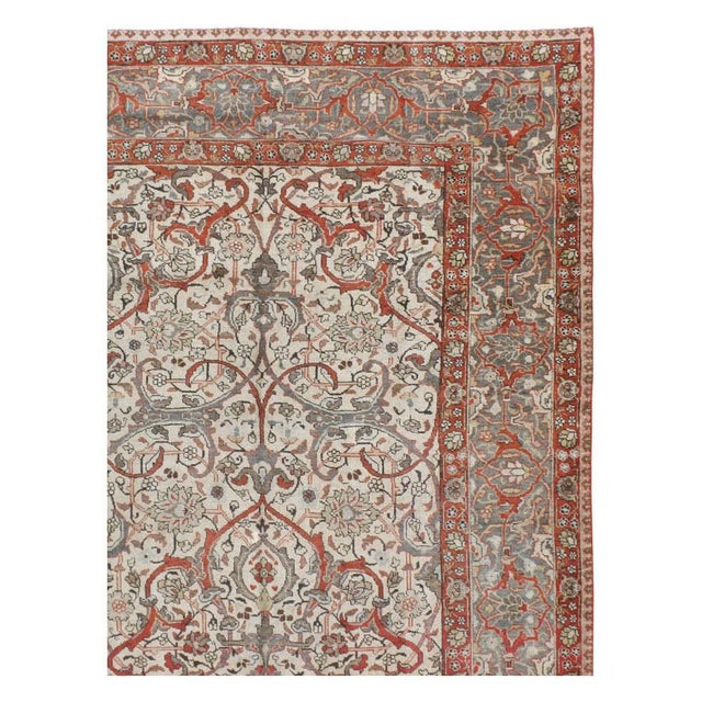 Victorian Galerie Shabab Collection Early 20th Century Persian Tabriz Carpet For Sale - Image 3 of 10