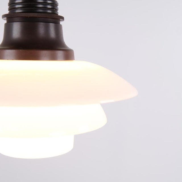 Glass PH 2/2 Pendant with Opal Glass by Poul Henningsen for Louis Poulsen, 1930s For Sale - Image 7 of 10