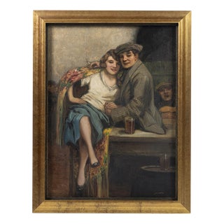 Richard Geiger, Figurative Scene, Oil on Canvas For Sale