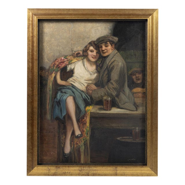 Richard Geiger, Figurative Scene, Oil on Canvas For Sale