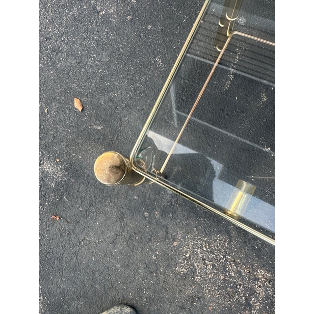 Maison Baguès Style Brass Faux Bamboo Glass Nesting Tables – Hollywood Regency Mid-Century Set of 3 For Sale - Image 12 of 12