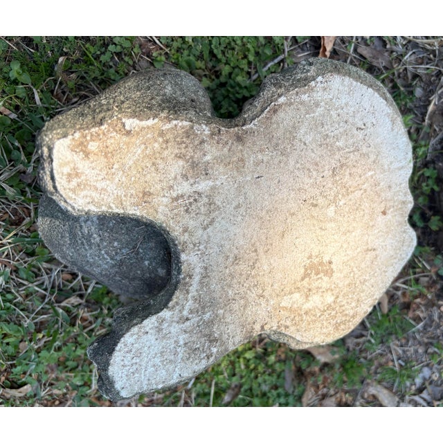 Mid 20th Century Vintage Aged Concrete Frog Garden Ornament For Sale - Image 5 of 5