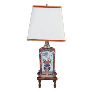 Mid 20th Century Mid Century Modern Marbro Lamp Co Japanese Imari Porcelain Table Lamp Chinoiserie Urn For Sale
