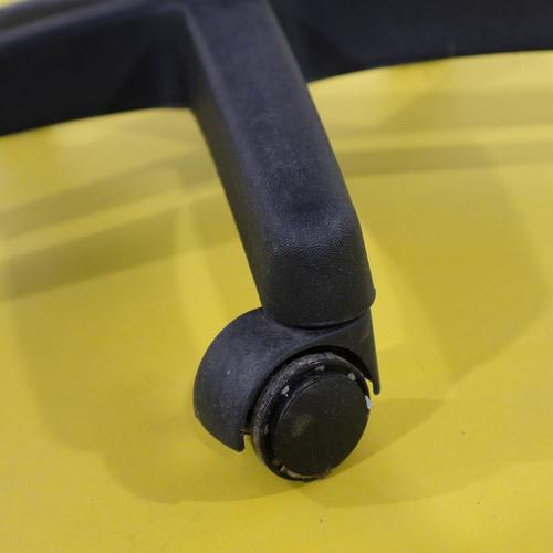 Wood Office Chair in Black Faux Leather with Swivel Base and Wheels For Sale - Image 7 of 10