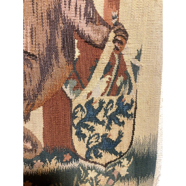 1990s Recreated 15th Century Handwoven Wool Tapestry Fragment For Sale - Image 4 of 6