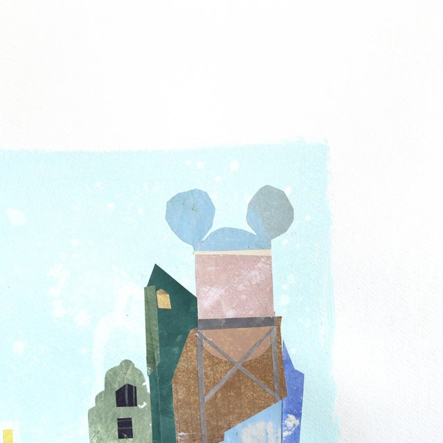 2020s Hollywood Boulevard - Original Los Angeles Cityscape Mixed Media and Collage Painting on Paper by Maria C Bernhardsson For Sale - Image 5 of 6