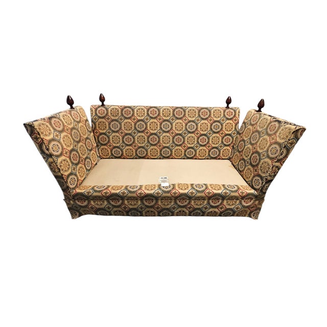 Knole Style Sofa With Tapestry Upholstery and Finials, 90" For Sale - Image 4 of 10