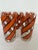 Mid-Century Modern Georges Briard Orange Striped Glasses - Set of 5 For Sale - Image 3 of 12