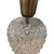 Metal Vintage Pressed Glass Diamond-Point Brass Table Lamp, Leviton Socket For Sale - Image 7 of 16