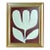 Original Botanical Leaf Painting in Brushed Gold Frame, Oil on Canvas, 21" H X 17" W by Tatiana Duperault For Sale