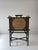 Chinoiserie-Style Magazine Rack in Wood and Silk, 1920s For Sale - Image 10 of 18