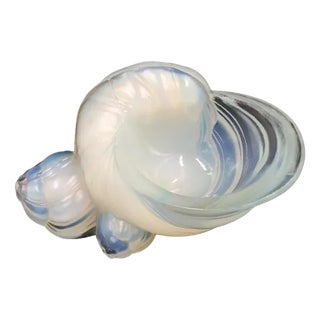 Art Deco Opalescent Glass Shell, 1930s For Sale