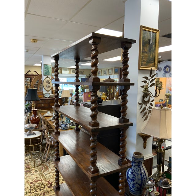 Wood Mid 20th Century Wooden Spiral Shelf For Sale - Image 7 of 11