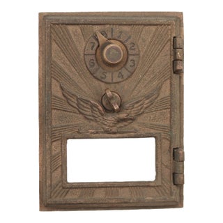 Vintage Bronze u.s. Post Office Combination Box Door For Sale