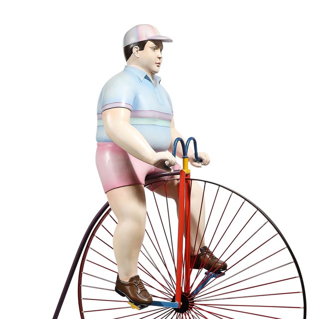 1980s Boy Riding a High Bicycle Edition 11/25 Documented & Signed by Sergio Bustamante For Sale - Image 5 of 18