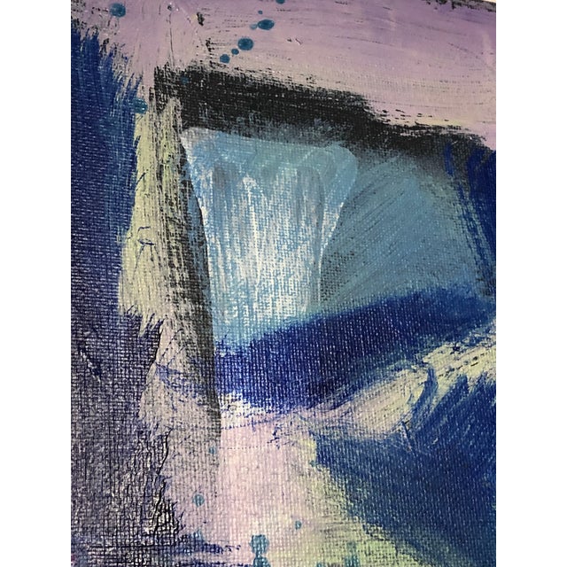 Contemporary Contemporary Small Abstract Painting by Cassandra Auker. Acrylic on Stretched Canvas “Energy and Matter” For Sale - Image 3 of 12