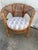 Pair of Barrel Back Woven Rattan Chairs For Sale In New York - Image 6 of 12