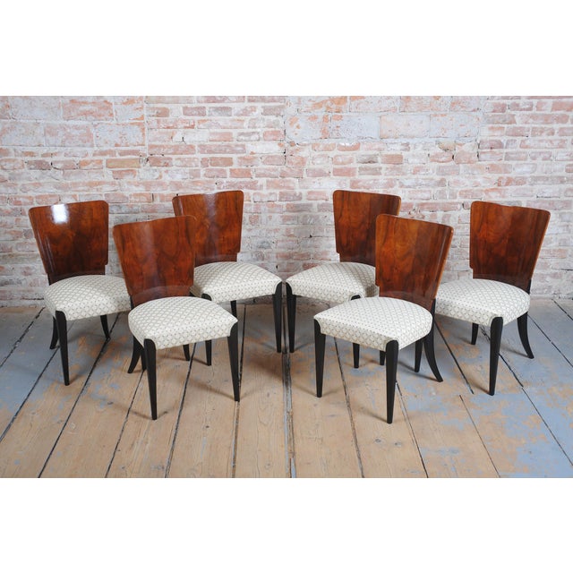 Art Deco Beech Chairs attributed to Halabala for Up Závody, Czech, 1930s, Set of 6 For Sale - Image 13 of 18