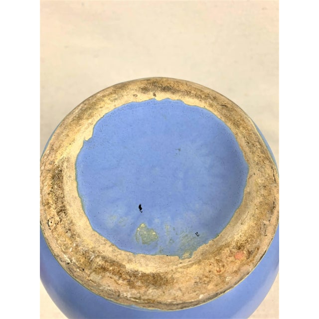 Blue Vintage Usa Blue Vase For Sale - Image 8 of 9