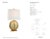 AERIN by Visual Comfort Signature Mariza Medium Table Lamp in Gild with Linen Shade Designer: AERIN Height: 25.25" Base:...
