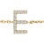 Contemporary 10K Yellow Gold Diamond Accent "E" Initial Charm and Link Bracelet For Sale - Image 3 of 6
