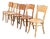 Bentwood Debrecen Panel Back Dining Chairs, 1940s, Set of 4 For Sale