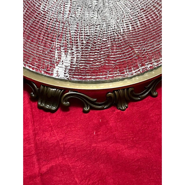 Metal Vintage Plafonnier Ceiling Lamp in Bronze and Brass from Kaiser-Leuchten, 1940s For Sale - Image 7 of 9