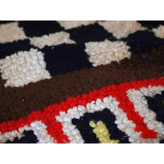 Handmade vintage French modern rug in original good condition. The rug is from the middle of 20th century made in wool....