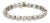 Diamond 14k White Gold Milgrain Cushion Link Bracelet For Sale