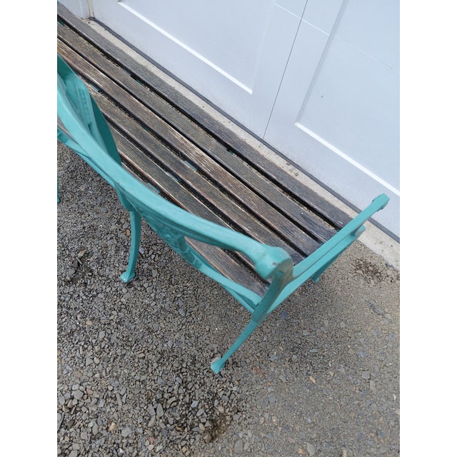 Vintage Cast Iron and Wood Diana the Huntress Bench Attributed to Molla For Sale - Image 14 of 14