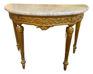 19th C. French Louis XVI Giltwood Console