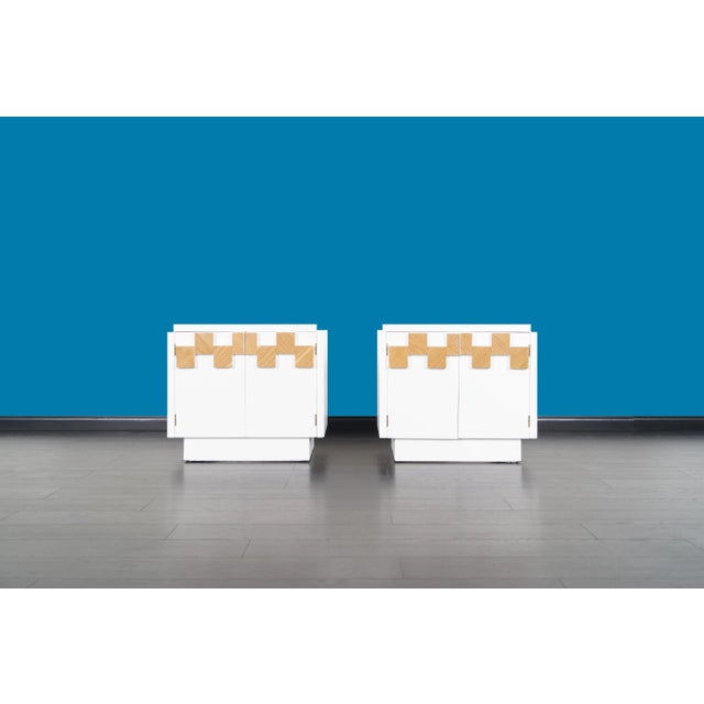 Lane Furniture Vintage Brutalist Mosaic Nightstands by Lane - a Pair For Sale - Image 4 of 10
