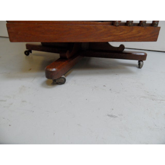 Antique Oak Revolving Bookcase, 1890s For Sale - Image 6 of 10