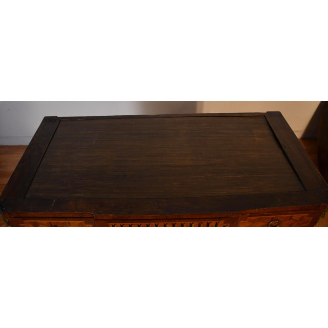 1890 Antique French Louis XV Marquetry Inlay Marble Top Dresser Chest of Drawers For Sale - Image 18 of 18