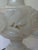 Alabaster Antique Italian Carved Alabaster Table Lamp With Rose Relief Decoration & Pleated Silk Shade For Sale - Image 8 of 12
