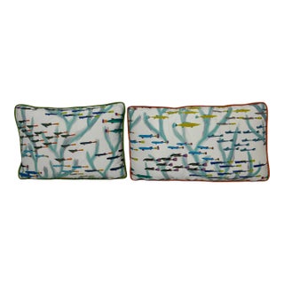 S. Harris Water Sign Pisces Lumbar Pillows - Set of 2 For Sale