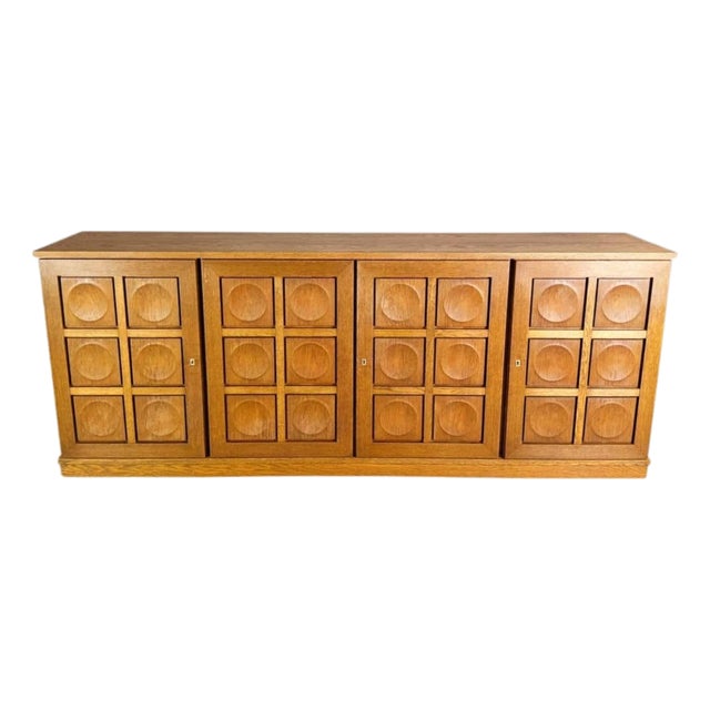 Brutalist Sideboard in Oak by Gerhard Bartels For Sale