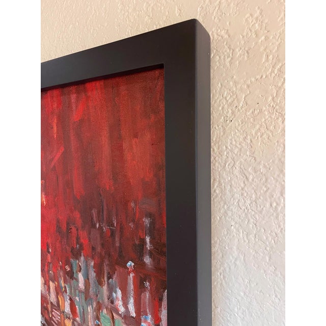 Contemporary Cruise Room #8 by Jim Beckner | Oil on canvas Interior of a bar with patrons and drinks. For Sale - Image 3 of 4