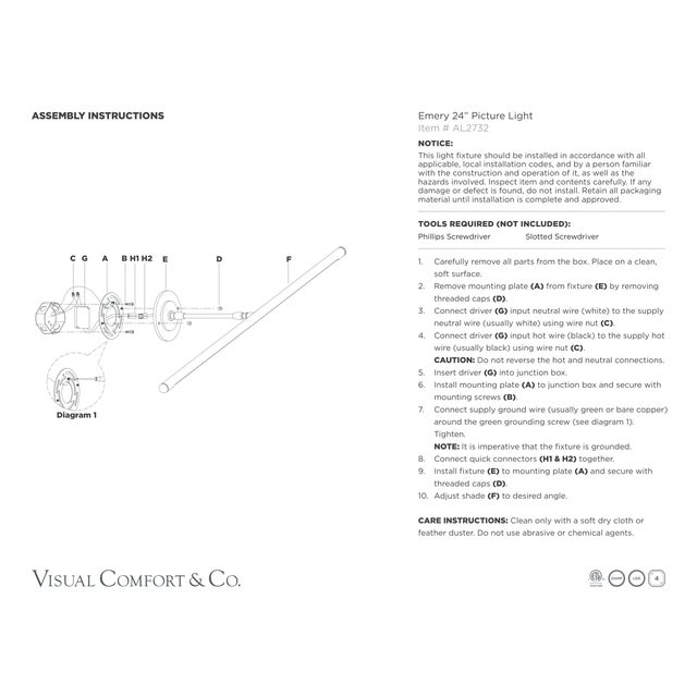 Metal Amber Lewis for Visual Comfort Signature Emery 24" Picture Light in Hand-Rubbed Antique Brass For Sale - Image 7 of 7